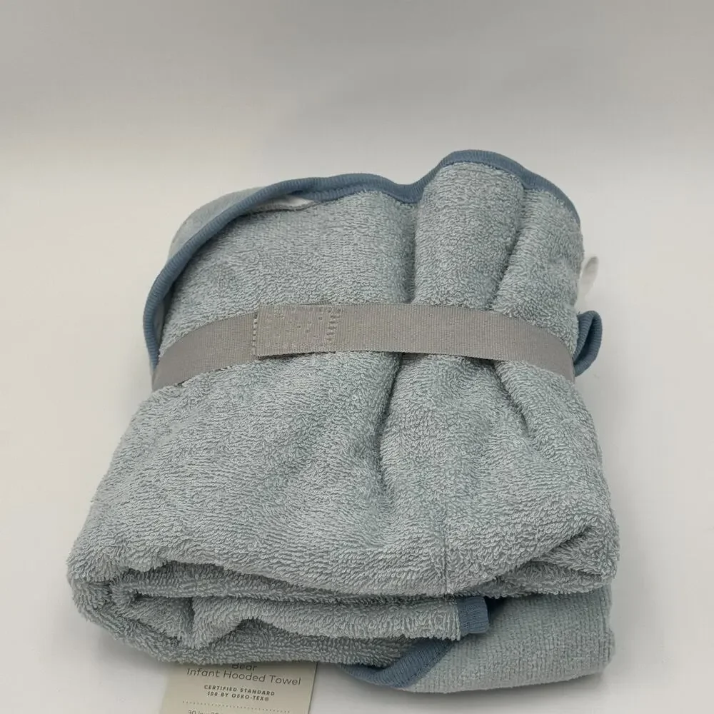 Cloud Island‎ Baby Hooded Towel Blue: Cotton Terry, Animal Pattern, 30
